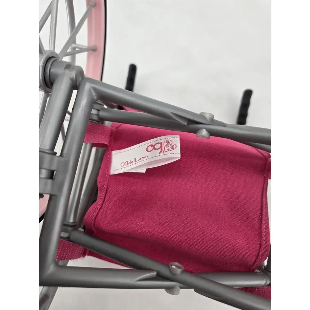 Our Generation Doll Wheelchair Pink Silver Fits 18
